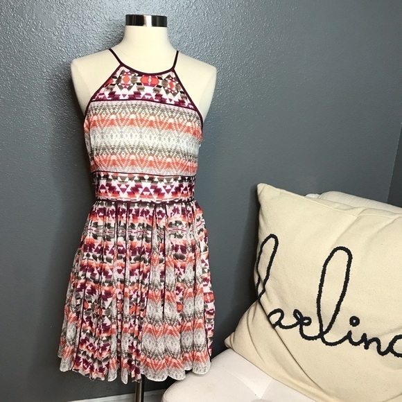 summer wedding guest halter dress Sleeveless Halter Neck Chiffon Midi Wedding Guest Dress with A-Line main image 0